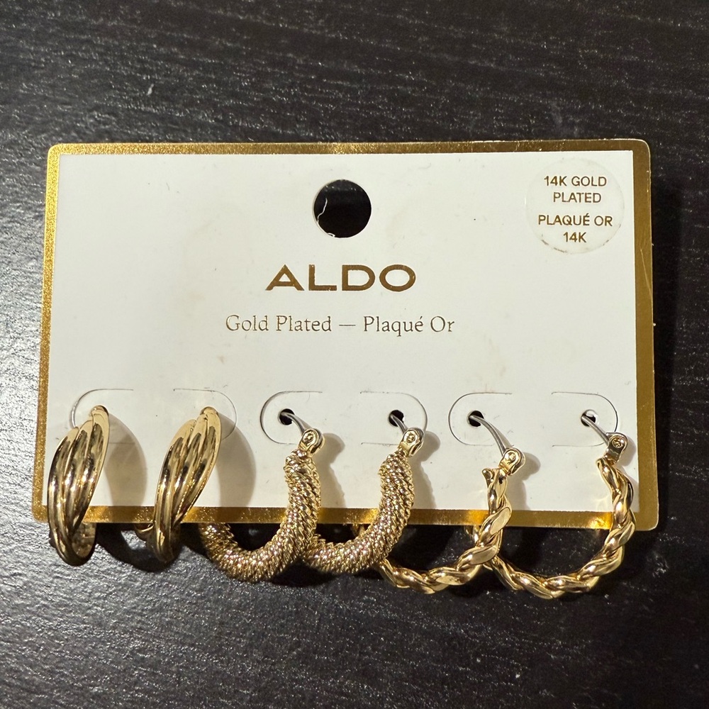 Aldo Gold Plated Hoop Earrings
